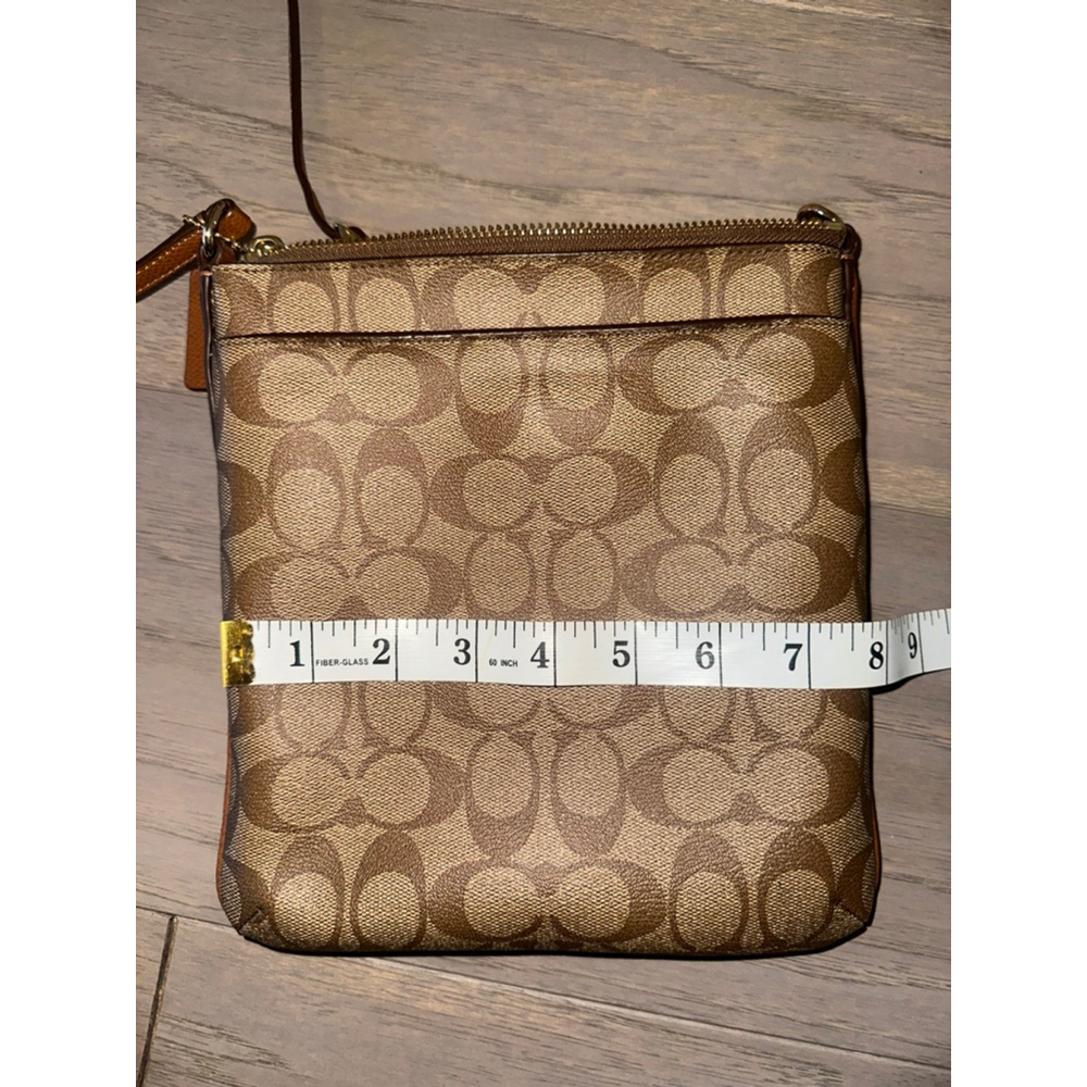 Coach Brown Logo Monogram Crossbody Purse - Picture 10 of 10
